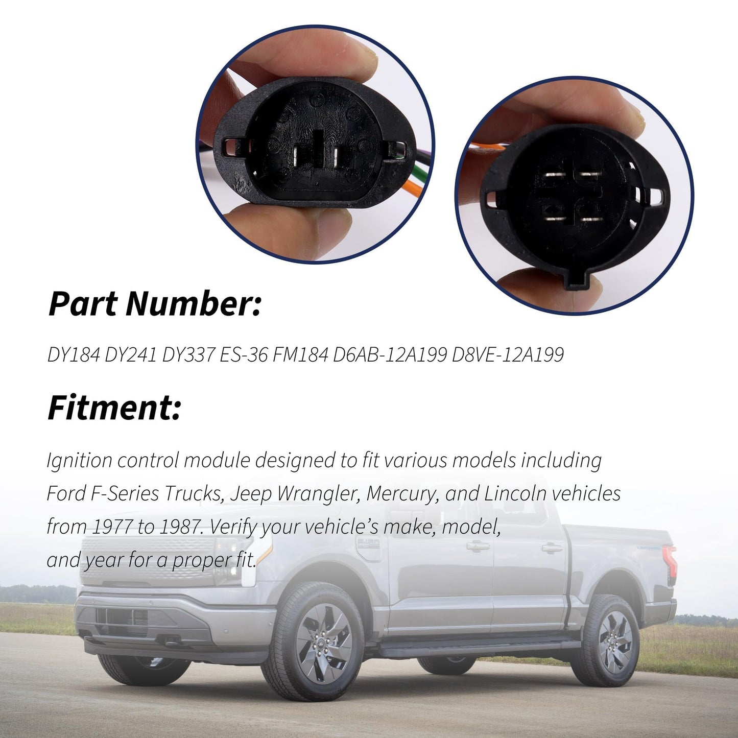 HiSport E8PF12A199AA Ignition Control Module ICM Compatible with American Motors AMX Concord Eagle,Ford E-100 E-150 E-250 E-350,Jeep Cherokee CJ5 CJ7,Lincoln Continental,Mercury Bobcat,VAM Gremlin