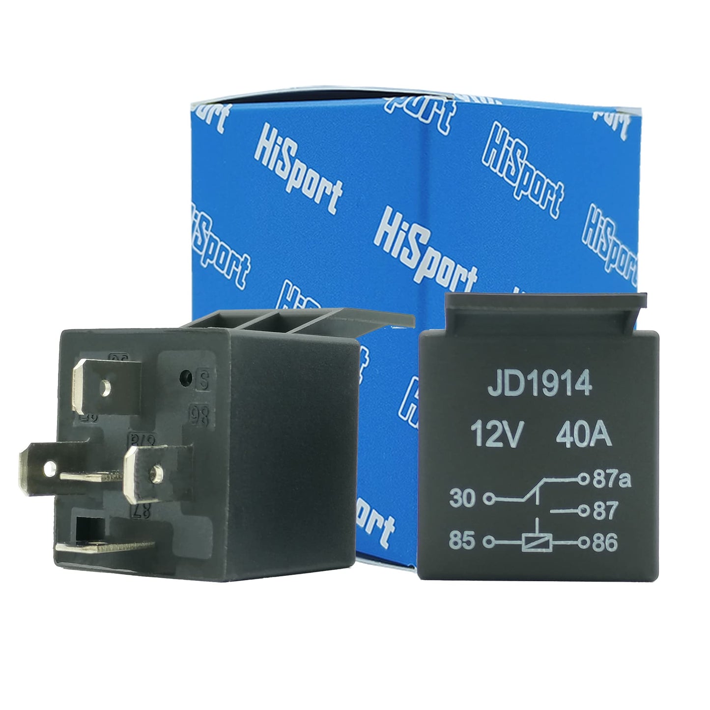 HiSport Relay(RY116,15-50961,FOAB-14B192-AA) for Blower Motor, Fuel Pump, A/C High Load, Engine Cut Off, Onboard Computer - 2Pack