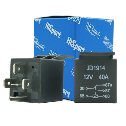 HiSport Relay(RY116,15-50961,FOAB-14B192-AA) for Blower Motor, Fuel Pump, A/C High Load, Engine Cut Off, Onboard Computer - 2Pack