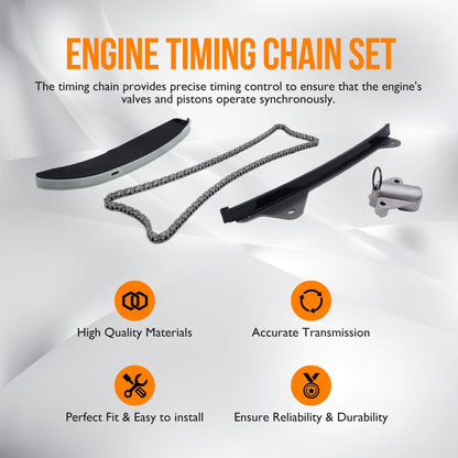 HiSport 24410-2E000 Engine Timing Chain Kit - Compatible with Kia Forte Forte5 2.0L l4 Compatible with Hyundai Kona Veloster Elantra 2.0L l4 Elantra 1.8L l4 2017-2022