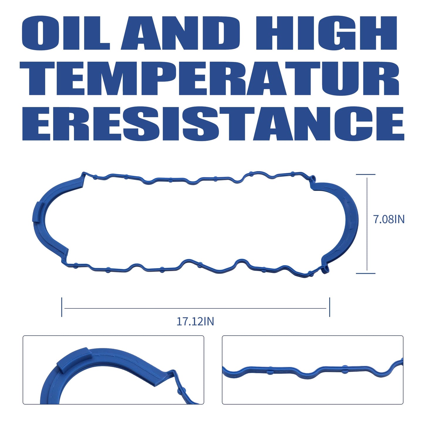 HiSport OS30680R Oil Pan Gasket - Compatible with Chevry Astro Blazer C1500 Express 1500 2500 GMC K1500 P3500 Sierra Isuzu Hombre Oldsmobile Bravada 4.3L Engine 1996-2006 - Replace OS32133