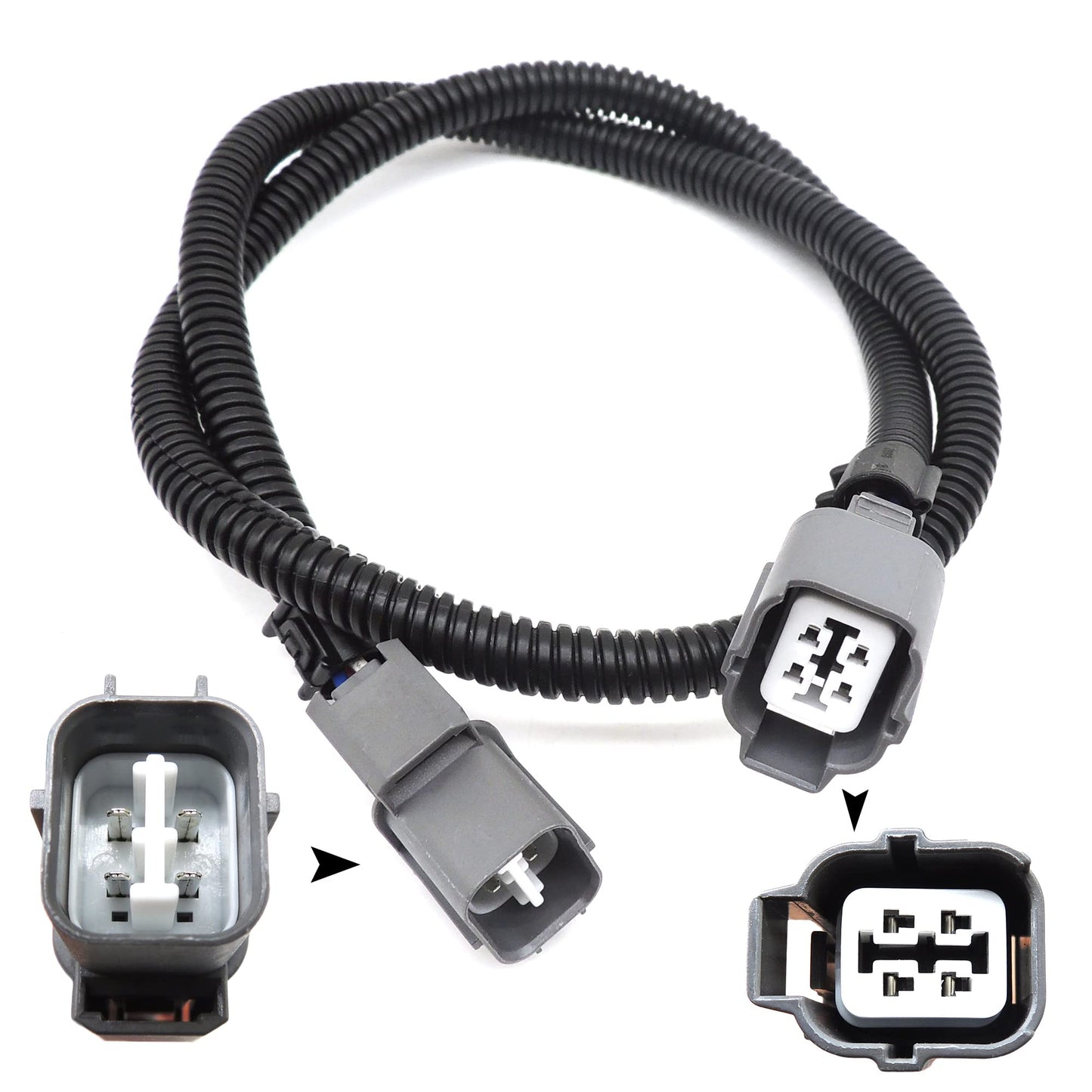 HiSport Extension Harness 36'' 4 Wires for Upstream Downstream O2 Oxygen Sensor Compatible with Honda Acura Civic Integra Prelude
