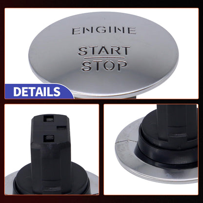 HiSport 2215450714 Engine Start Stop Button Switch - Compatible with Mercedes-Benz CL550 Coupe CLS350 Sedan E350 GL350 GL450 GLK350 ML350 S550 SL500 SLK200 SLK350 2006-2018 - Replace 2215450514
