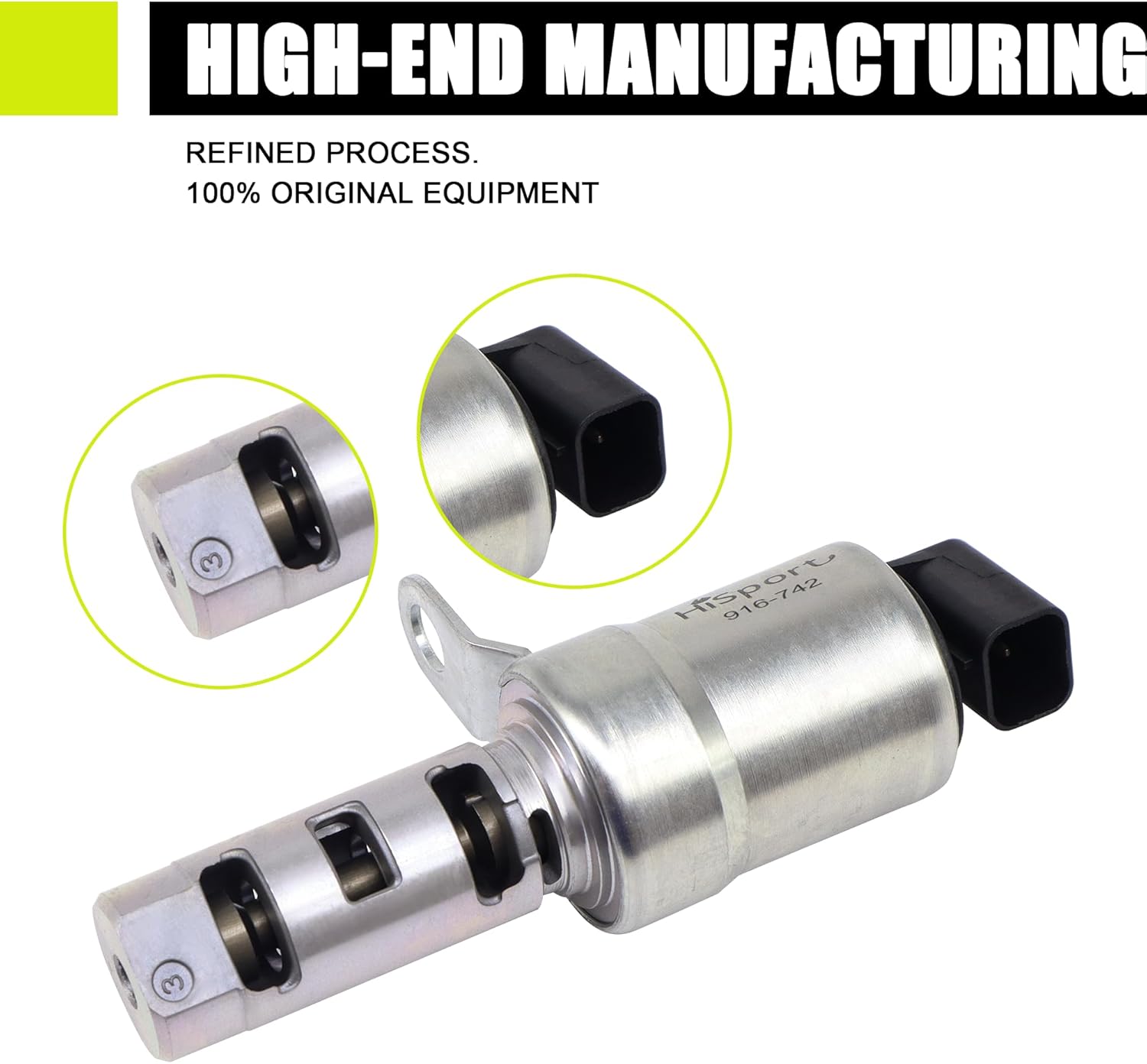 HiSport Oil Control VVT Valve Variable Valve Timing Solenoid 916-742 - Compatible with 16-18 Mazd 3 16-18 Mazd 3 Sport Engine Oil Control VVT Replace PEDD14440