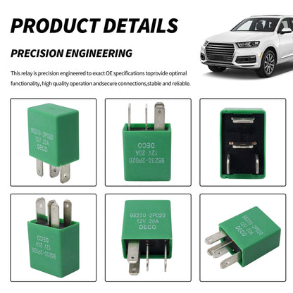 HiSport Relay 95230-2P020 4 Pins 12V 20A Multi-Purpose Power Relay Compatible with Hyundai Azera, Elantra, Sonata ; Compatible with KIA Cadenza, Forte, K900, Optima, Sorento