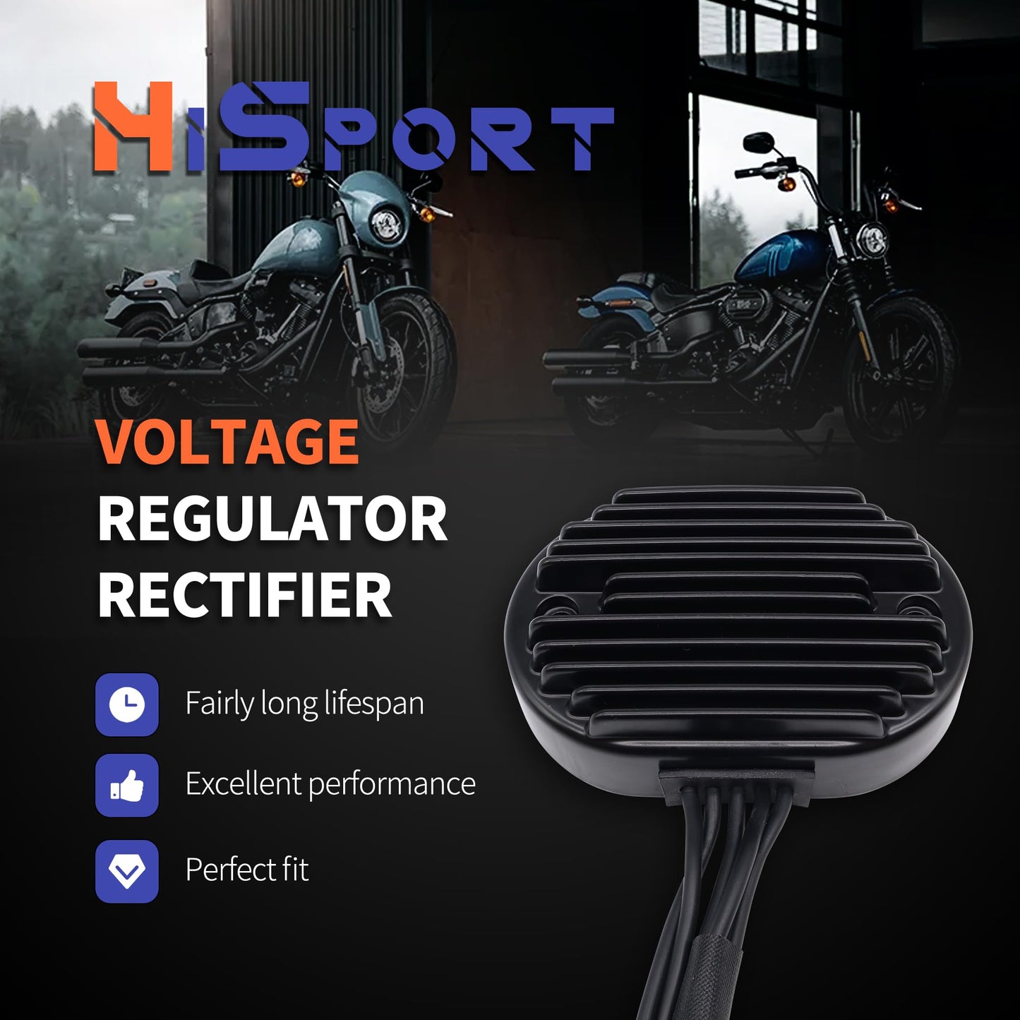 HiSport 74610-01 74540-01 Voltage Regulator Rectifiers Compatible with Harley Davidson 2001 2002 2003 2004 2005 2006 Twin Cam 88 Softail
