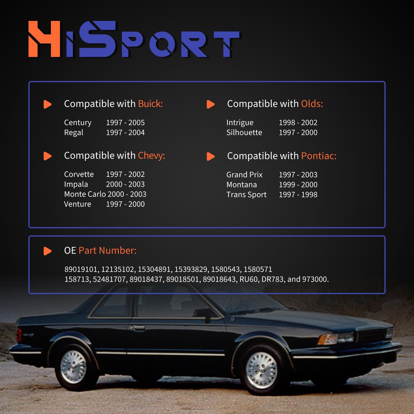 HiSport 89019100 HVAC Blower Motor Resistor Kit with Harness Compatible with Chevy Trailblazer EXT & GMC Envoy XL XUV & Buick Rainier & Isuzu Ascende & Oldsmobile Bravada Replaces 973-008, 973008