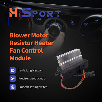HiSport 93803637 Blower Motor Resistor Heater Fan Control Module - Compatible with Hummer H2 2003 2004 2005 2006 2007 Replaces 88986529 3GSH-19E624-CA