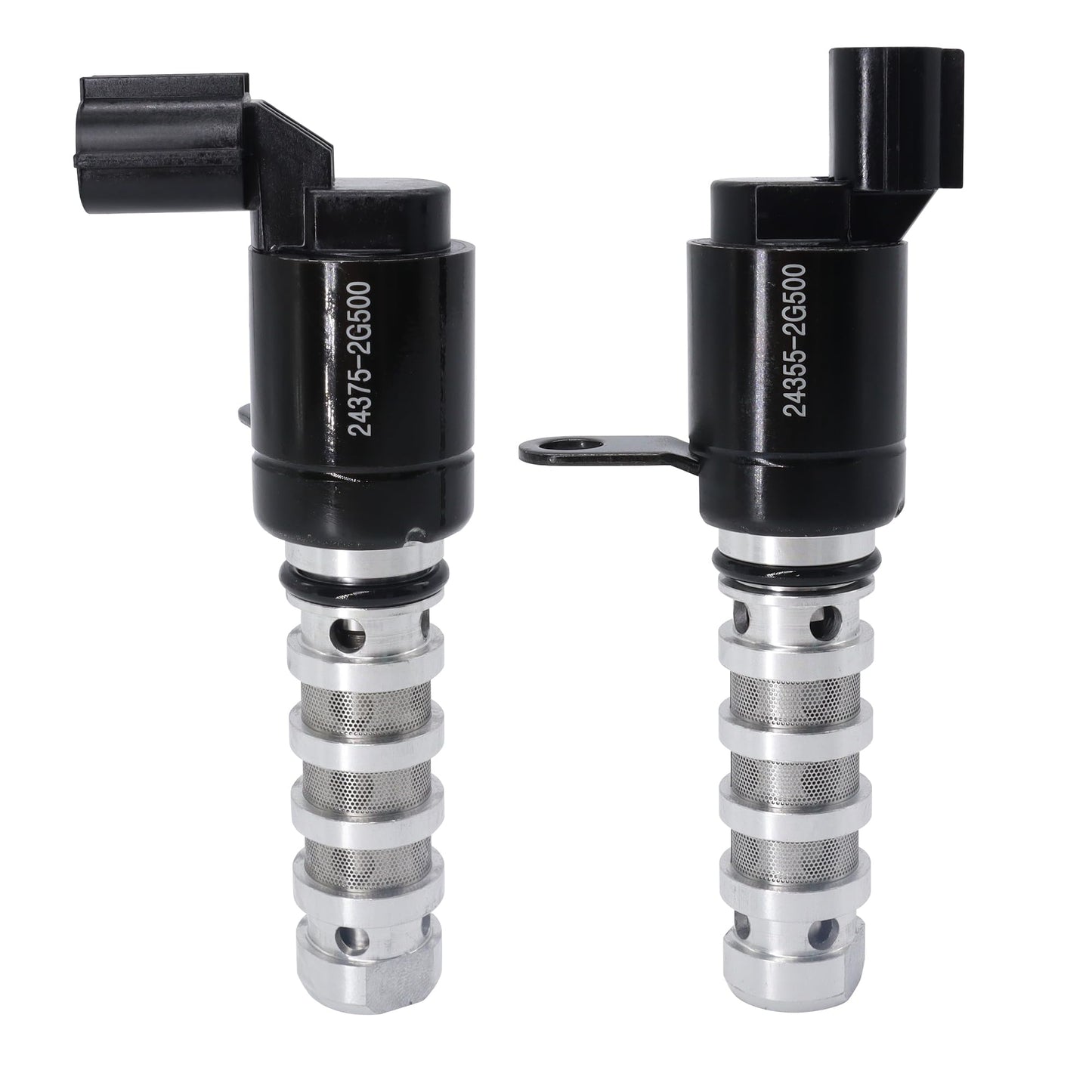 HiSport Engine Variable Valve Timing Solenoid - Inkake & Exhaust Oil Control Valve Compatible with Hyundai Models/Kia Models, Replaces 243752G500 243552G500 2PCS