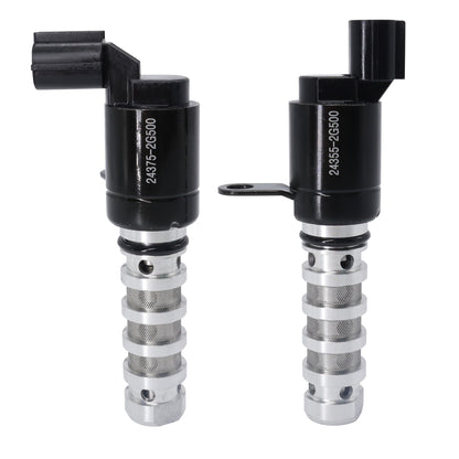 HiSport Engine Variable Valve Timing Solenoid - Inkake & Exhaust Oil Control Valve Compatible with Hyundai Models/Kia Models, Replaces 243752G500 243552G500 2PCS