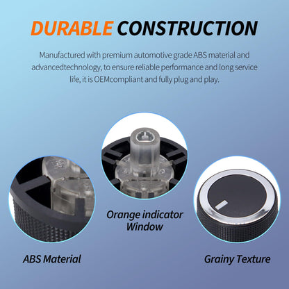 HiSport 3PCS 84141127 AC Temperature Control Knob Switch Button Compatible with Chevrolet Chevy Express 1500 2500 3500 4500, Cargo, Pasajeros, GMC Savana 2008 2009 2010 2011 2012 2013 2014 2015 2016