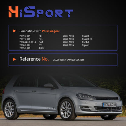 HiSport 1K0959565KREH Side Exterior Mirror Switch - Compatible with Volkswagen Eos Golf GTI Jetta Passat CC Rabbit Tiguan 2005-2015