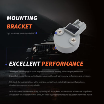 HiSport Camshaft Position Sensor - Compatible with Jeep Grand Cherokee 1999-2004 TJ 2000-2004 Wrangler 2000-2004 Cherokee 2000-2001 4.0L - Replace 917-727