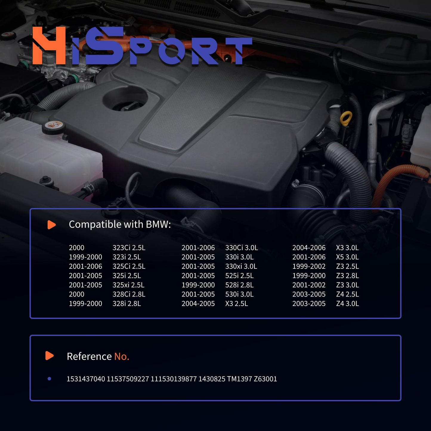 HiSport Engine Coolant Thermostat Housing Assembly 11537509227 - Compatible with BMW 323Ci 323i 325Ci 325i 325xi 328Ci 328i 330Ci 330i 330xi 525i 528i 530i X3 X3 X5 Z3 Z3 Z3 Z4 Z4 1999-2006