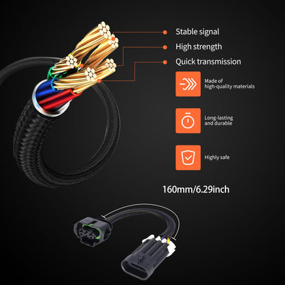 HiSport LS1 LS2 LS7 to LS3 L99 L76 LSA LS9 ZR1 MAP Sensor 558-416 12592525 Adapter Harness Plug-and-Play Conversion Replacement for GM LS Engines 18CM Long 16 Wire Gauge