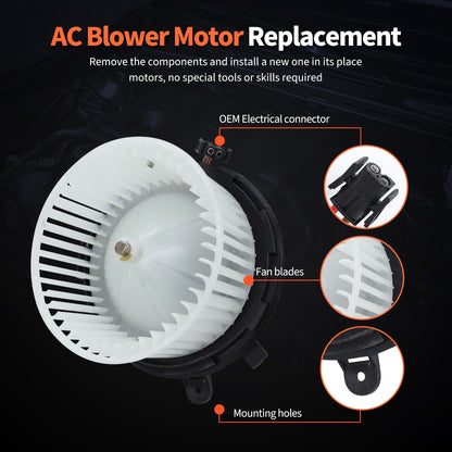 HiSport HVAC Heater Blower Motor Assembly 700248 Compatible with Mercedes-Benz C250 C300 C350 C63 E300 E350 E550 E63 GLK250 GLK350 SLS AMG, Replacement for PM4030, MB3126112, 2048200208