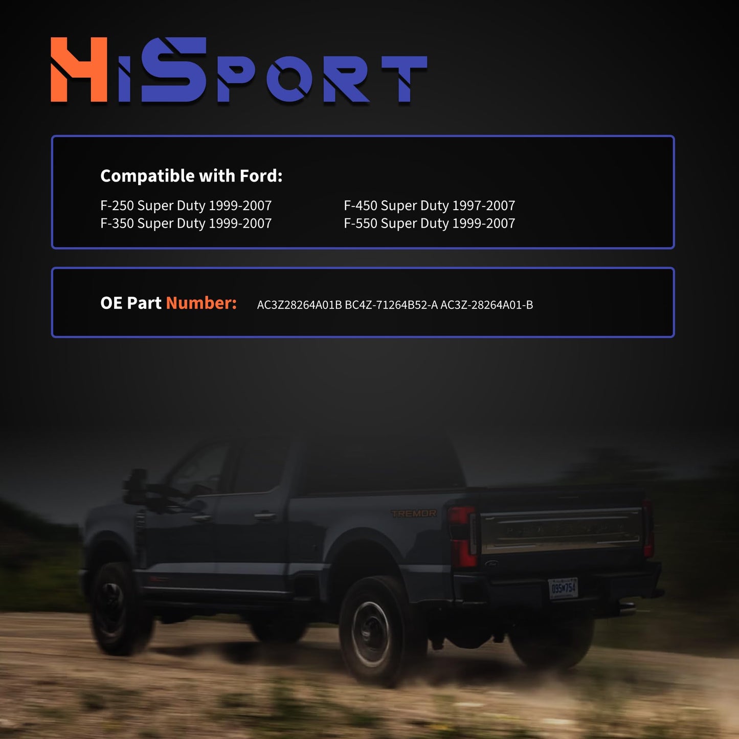 HiSport AC3Z28264A01B Door Lock Latch Rear Left Driver Side - Compatible with Ford F-250 Super Duty 1999-2007 F-350 Super Duty 1999-2007 F-450 Super Duty 1997-2007 F-550 Super Duty 1999-2007