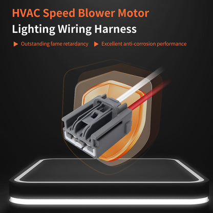 HiSport 3U2Z14S411PB HVAC Speed Blower Motor Lighting Wiring Harness Compatible with BMW Buick Cadillac Chevrolet Chrysler Dodge Ford GMC Jeep Lincoln Mercury Nissan Pontiac Ram Saab Saturn Volvo