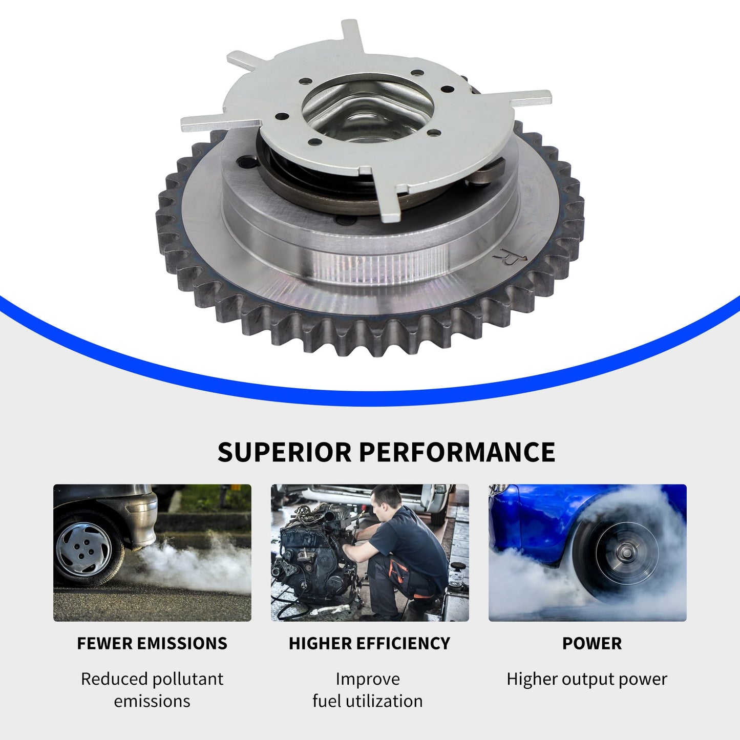 HiSport Variable Valve Timing Sprocket - Engine Timing Part Gear Compatible with Ford Some Models, Replacement for 3R2Z6A257AA 3L3E6C524FA 3L3Z6256DA 3L3Z6256EA 3L3Z6256FA 3R2Z6A257DA