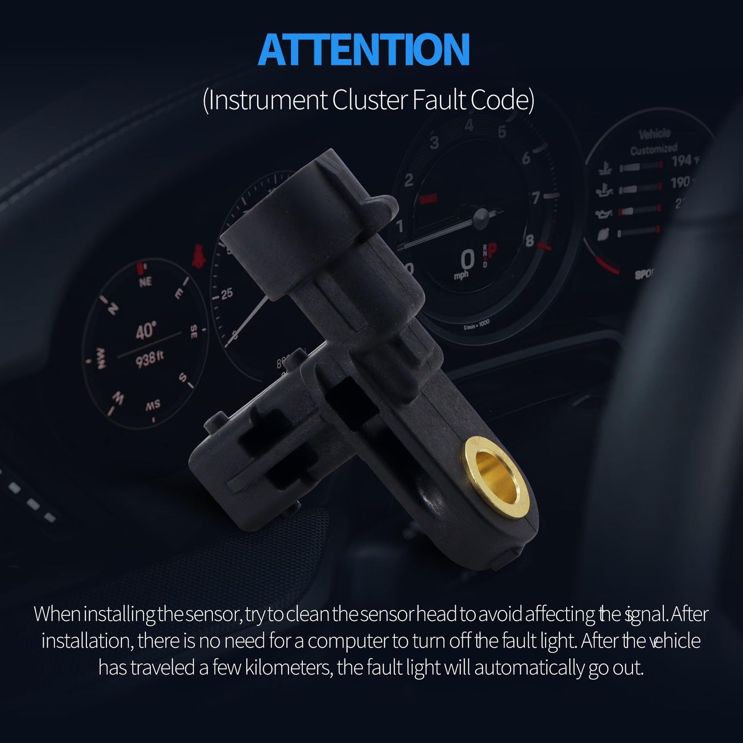 HiSport XR822753 ABS Wheel Speed Sensor Compatible with Jaguar S-Type 2003-2008, Super V8 2005-2009, Vanden plas, XJ8, XJR 2004-2009, XK 2007-2009, XK8 2003-2006, XKR 2003-2009 Replace ALS524