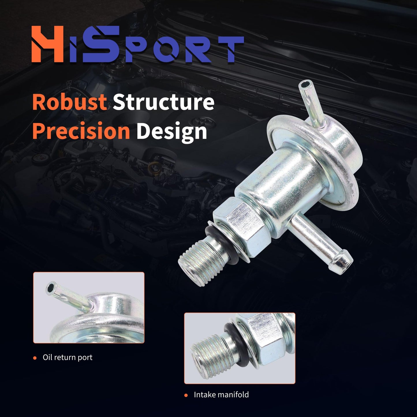 HiSport Fuel Injection Pressure Regulator PR4043 Replacement for Toyota 4Runner Pickup 1988 1989 1990 1991 1992 1993 1994 1995 T100 1992 1993 1994, 3.0 Bar