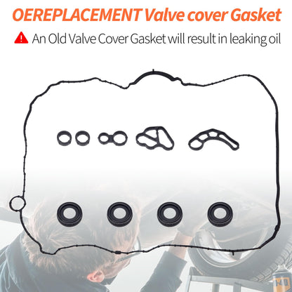 HiSport Valve Cover Gasket Seal - Compatible with Buick Envision Regal TourX Cadillac ATS CT6 CTS Chevy Camaro Malibu Limited Traverse GMC Acadia Canyon 2.0L 2.5L 2013-2018 - Replace 12635953