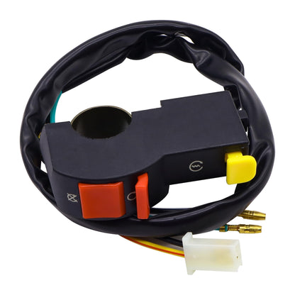 HiSport 12V Universal Handlebar Switch ON/Off 7/8" 22mm Start/Kill Starter/Stop Motorcycle Light Switch Compatible with Scooter Pit Dirt Bike K-F005, Mini Bike