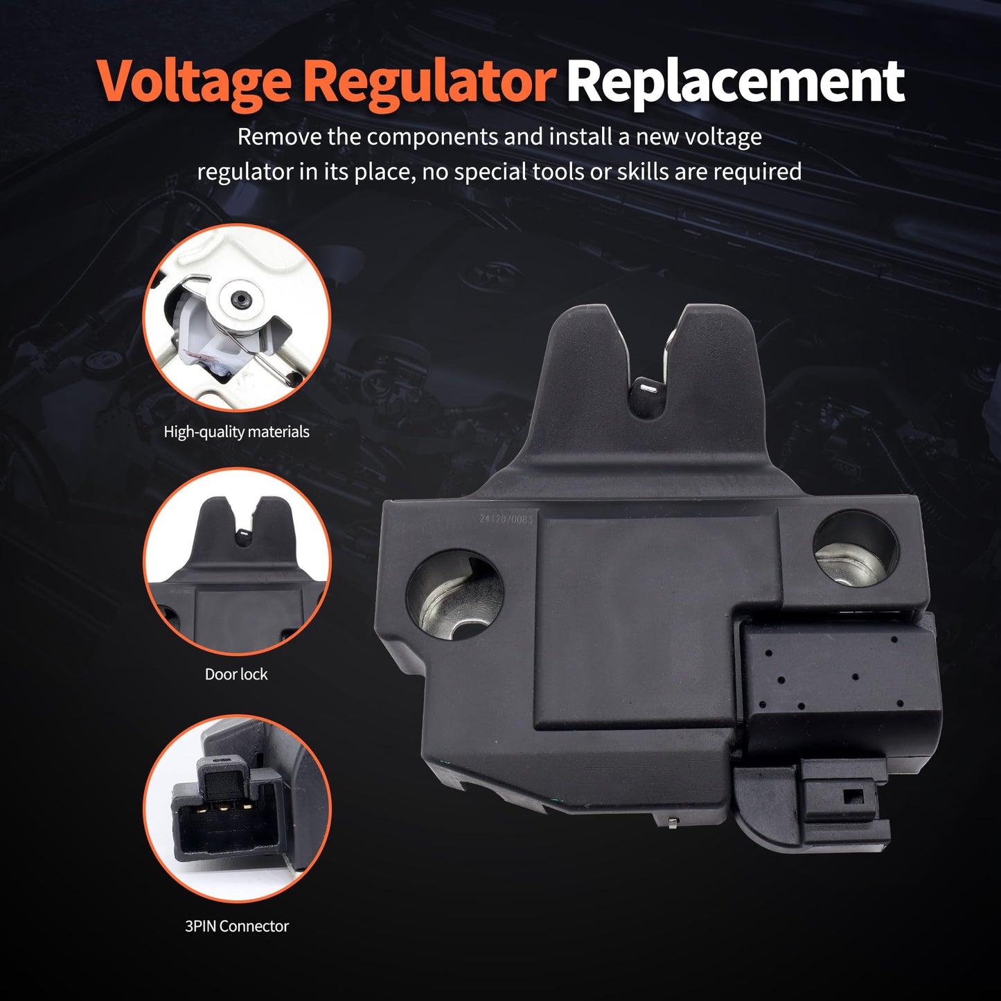 HiSport Rear Tailgate Power Trunk Lid Lock Actuator Motor Compatible with Lexus ES350 2007-2012 4-Door 3.5L V6 Replacement for 64600-33140 6460033140