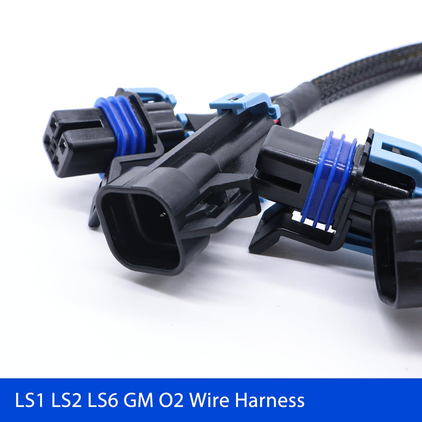 HiSport Wire Harness for LS2 LS6 O2 Header Wire Harness Black 24" O2 Oxygen Sensor Extension Square 4 Pin