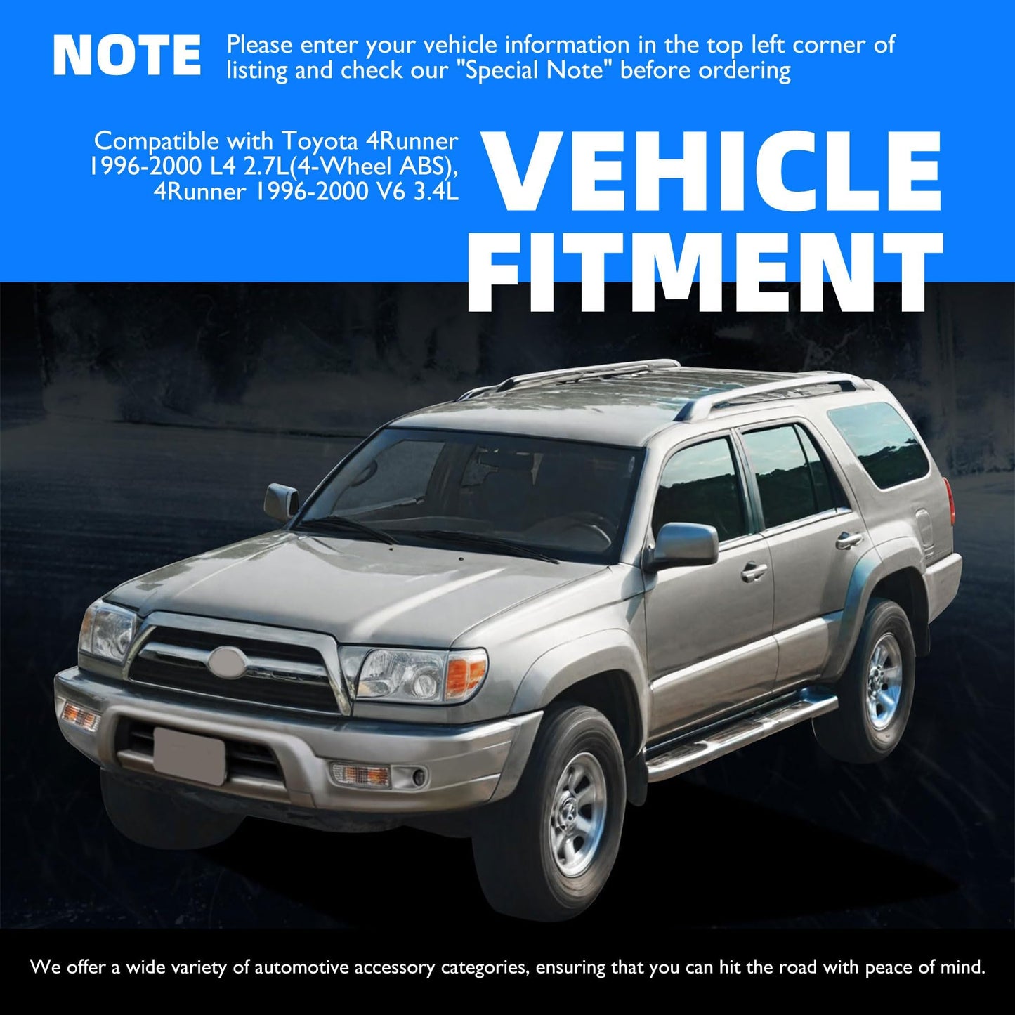 HiSport 472013D380 Brake Master Cylinder with Reservoir and Cap Compatible with Toyota 4Runner 1996 1997 1998 1999 2000, L4 2.7L/V6 3.4L Replacement Part M390367