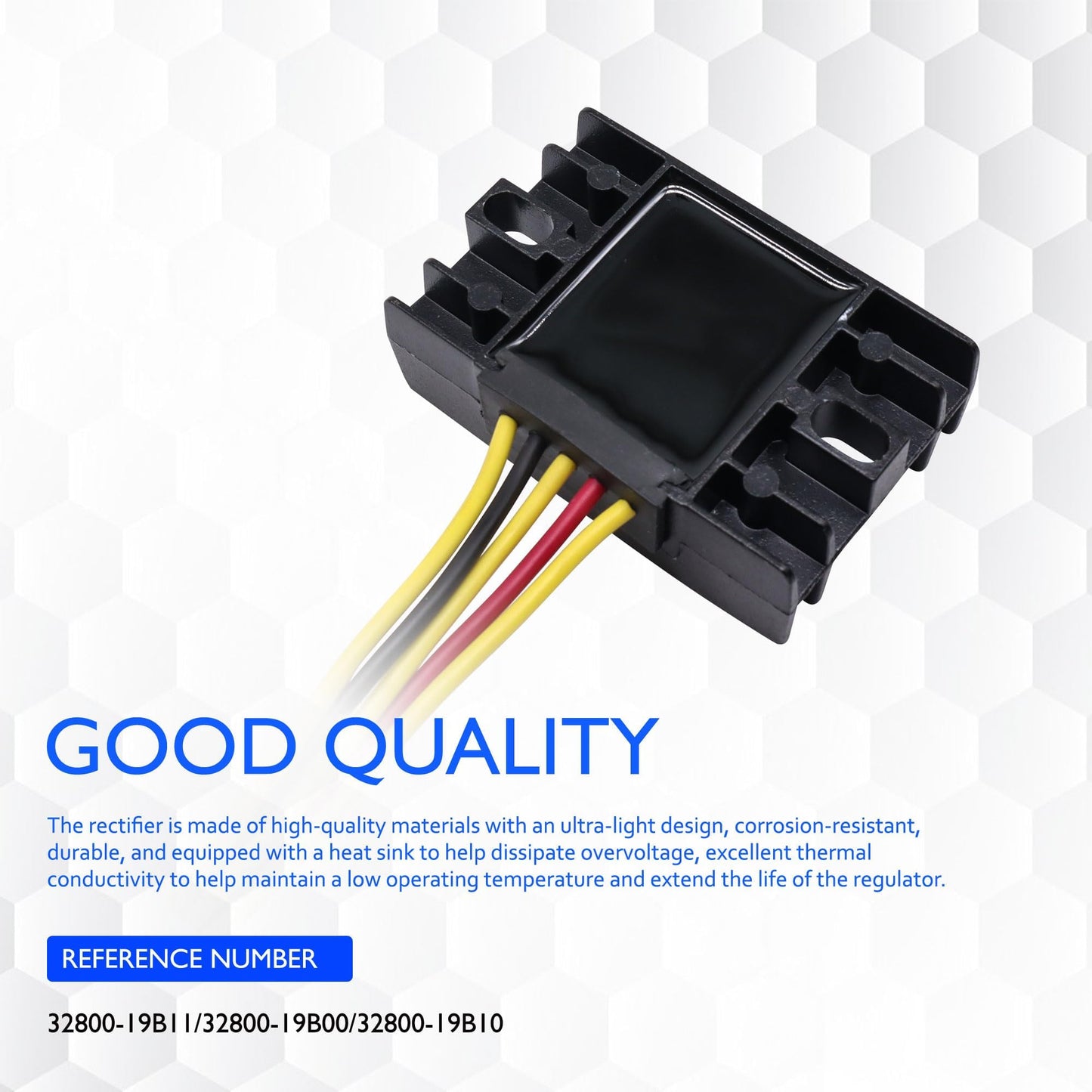 HiSport 32800-19B10 Voltage Regulator Rectifier - Compatible with Suzuki DR-ZS50 Quadrunner 160 LTF160 LTF4WD King Quad 300 LTF300F LT-300F Replaces 32800-19B11 3280019B11