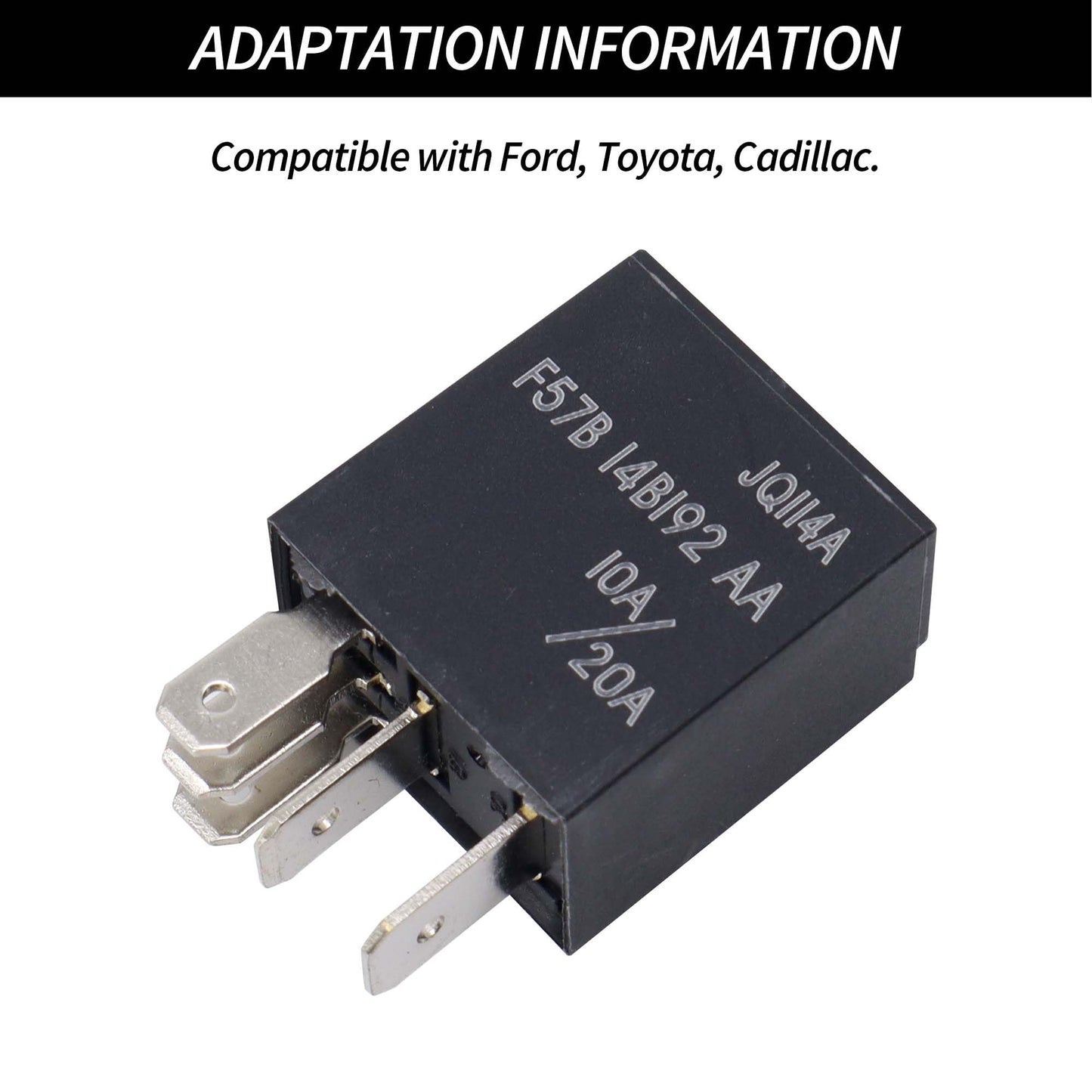 HiSport Relay F57B14B192AA RY612 19290 10A/20A 12VDC 5Pins Automotive A/C Clutch Relay Compatible with Ford, Toyota, Cadillac, 2PCS