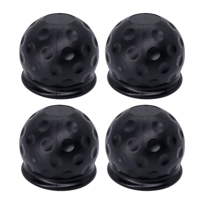 HiSport 4-Pack Universal Trailer Hitch Ball Covers - 2" Rubber Towing Ball Protectors for RV, Truck, Boat, Caravan - Weather-Resistant Dustproof Protective Caps