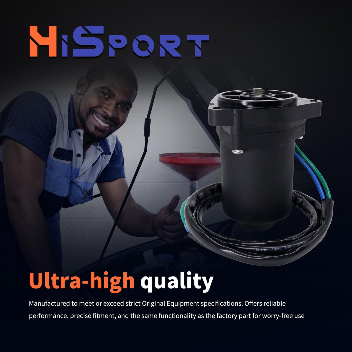 HiSport 63P438 Boat Engine Tilt Trim Motor - Compatible with Yamaha Models F150JA F150JB F150LA F150LB F150TJR F150TLR F150TXR F150XA F150XB LF150TXR LF150XA LF150XB 150HP 2012-2018