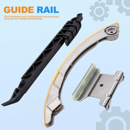 HiSport Engine Timing Chain Kit - Compatible with Buick Allure Chevrolet GMC Terrain Pontiac G5 G6 Pursuit Solstice 9-3X 9-5 Saturn Aura Ion L300 Sky Vue SAAB 9-3 9-3X 9-5 Oldsmobile Alero TKC8002