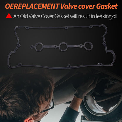 HiSport Engine Valve Cover Gasket Set - Compatible with Hyundai XG30 Santa Fe XG350 Compatible with Kia Amanti Sedona Sorento 3.5L 2001-2006 - Replace VS50658R1