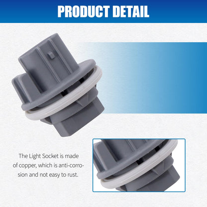 HiSport 2PCS 33302-S5A-A01 Turn Signal Light Bulb Sockets Compatible with Acura RDX TL TSX, Honda Civic 2001-2003, CR-V 2002-2004, 2012-2016, Crosstour 2010-2015, Element 2003-2008, Odyssey 2005-2010