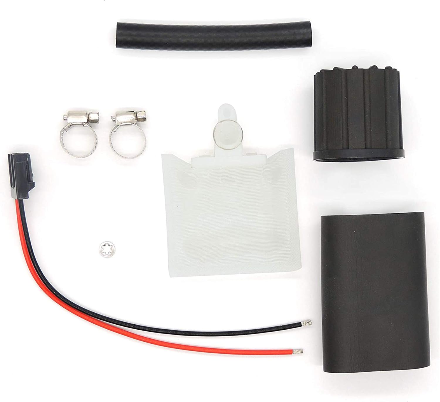 HiSport Fuel Pump Installation Kit - Includes Strainer/Sock, Fuel Hose, Pigtail Harness Connector, Hose Clamps, Rubber Sheath and Isolator, Compatible with GSS342 GSS341