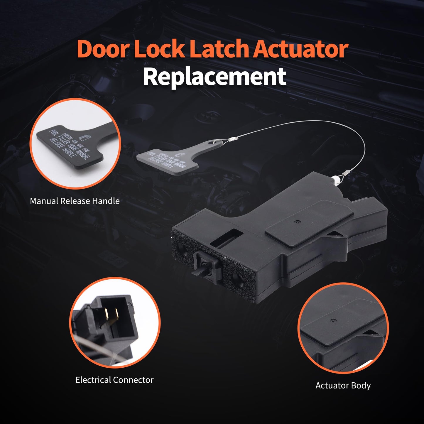 HiSport Fuel Door Lock Actuator 81590-2T000 Compatible with Hyundai Sonata 2015-2019 Relacement for Kia Optima 2011-2020