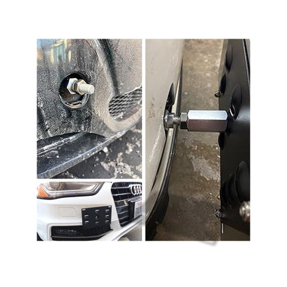 HiSport No Drill Front Bumper Tow Hook License Plate Mounting Bracket Adapter Kit Compatible with Scion FRS 2013-2017 , Subaru BRZ 2013-2021 & WRX 2015-2021 , Toyota Prius 2010-2015 & 2017-2021