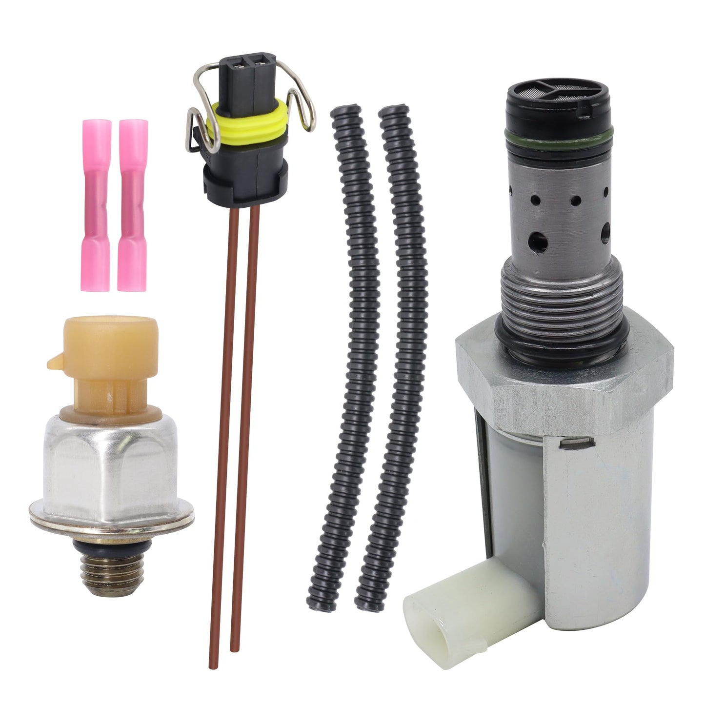 HiSport 6.0 IPR Valve Injector Pressure Regulator & ICP Control Sensor with Pigtail Compatible with Ford 6.0L V8 Excursion F250 F350 F450 F550 Super Duty, E350 E450, 5C3Z-9C968-CA