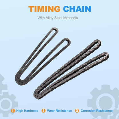 HiSport 9-4201S Timing Chain Component Kit - Compatible with Chevrolet Cavalier Classic Cobalt HHR Malibu, Oldsmobile Alero, Pontiac G5 Grand Am Sunfire, Saturn ION L Sedan L300 LS Sedan LW Wagon VUE