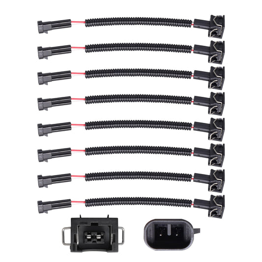 HiSport Fuel Injector Connectors Adapters Compatible with Delphi Wire Harness to EV1 LQ4 LQ9 4.8 5.3 6.0