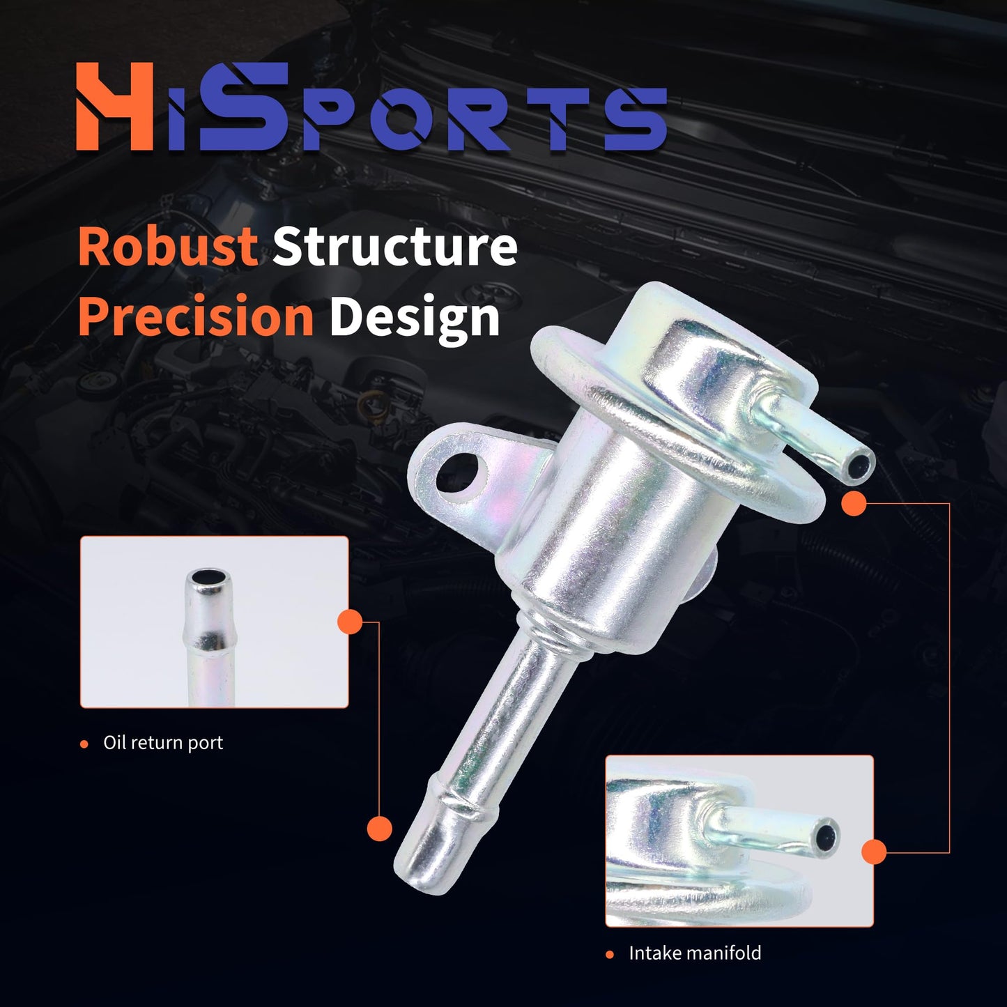 HiSport Fuel Injection Pressure Regulator PR4098 Replacement for Subaru Legacy Impreza SVX XT Forester, 3 Bar