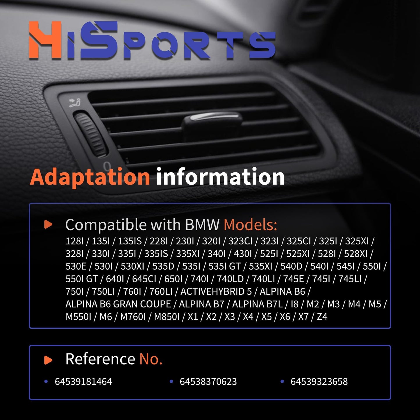 HiSport 64539323658 A/C Air Conditioner Pressure Sensor Switch Compatible with BMW Z4 X1 X2 X3 X4 X5 X6 X7 1 Series M 128i 135i 135is 228i 230i 320i 323ci 323i 325ci 325i 325xi 328i 330i 335i 335is