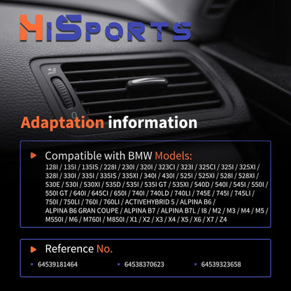 HiSport 64539323658 A/C Air Conditioner Pressure Sensor Switch Compatible with BMW Z4 X1 X2 X3 X4 X5 X6 X7 1 Series M 128i 135i 135is 228i 230i 320i 323ci 323i 325ci 325i 325xi 328i 330i 335i 335is