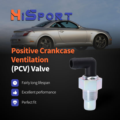 HiSport PCV Valve - Compatible with Lexus SC430 GS430 GX470 LX470 LS430 Compatible with Toyota 4Runner Sequoia Tundra Land Cruiser 2003-2010 - Replace 045-0353