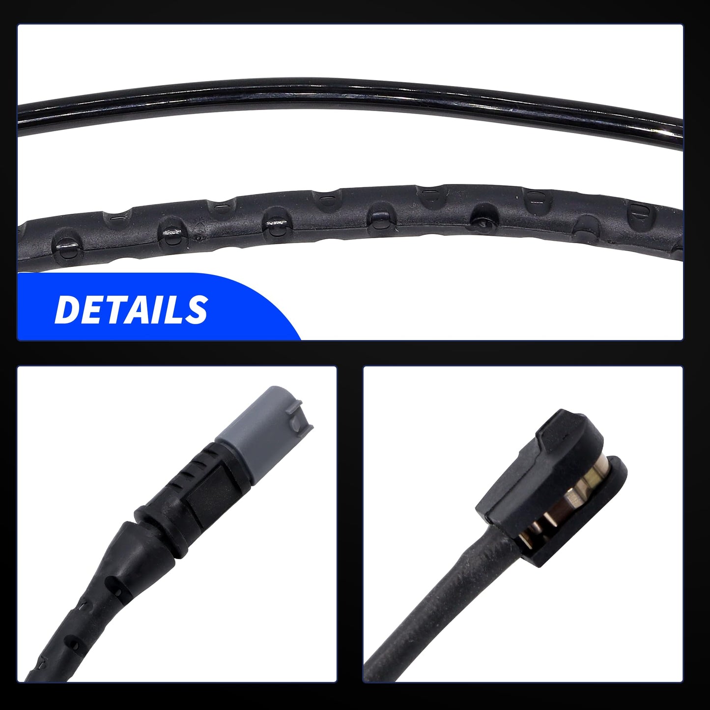 HiSport Front and Rear Brake Pad Wear Sensor - Compatible with BMW X5 X6 2011-2016 - Replace 34356792567 34356854168