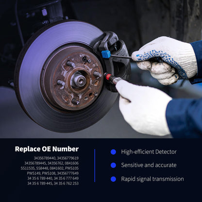 HiSport Front and Rear Brake Pad Wear Sensor 34356789440 + 34356789445 Compatible with BMW E81 E87 E82 E88 E90 E91 E92 E93 (2 Sets/2 PCS)