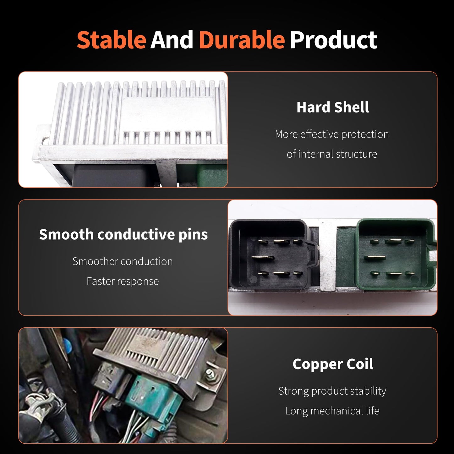 HiSport YC3Z12B533AA Diesel Glow Plug Control Relay Module Glow Plug Switch Compatible with Ford E-350 F-250 F-350 F-450 Super Duty Powerstroke 6.0L 7.3L 6.4L Replacement for 1828565C1 904-282